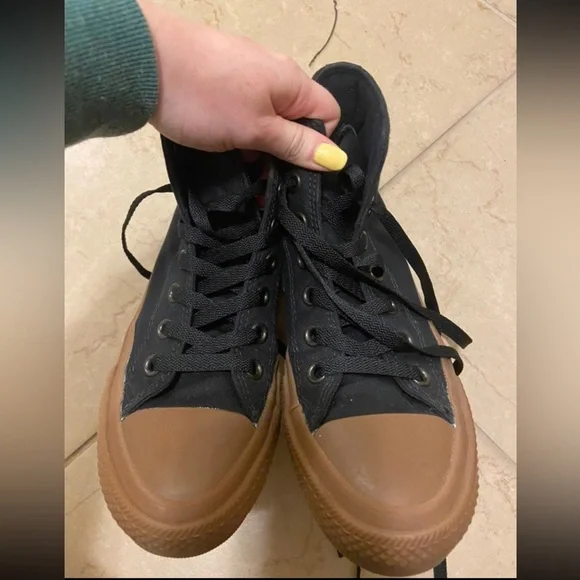 Black Converse High Tops - Picture 2 of 3